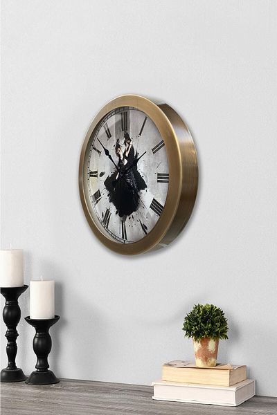 Kasva Concept 36 cm Tumbled Metal Dance Wall Clock