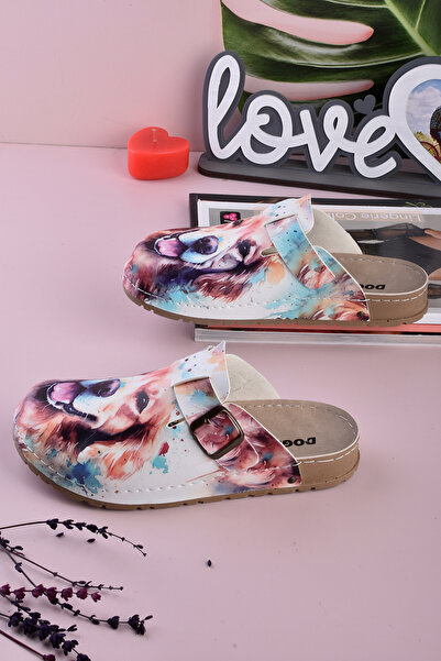 DOGİYE 8091 Dog Printed Comfort Sabo Slippers