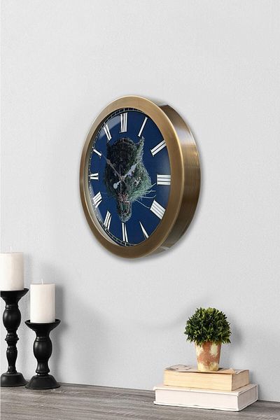 Kasva Concept Antique Metal Wild Nature Wall Clock 36 cm