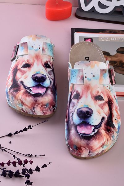 DOGİYE 8091 Παντόφλες Comfort Sabo με στάμπα σκύλου