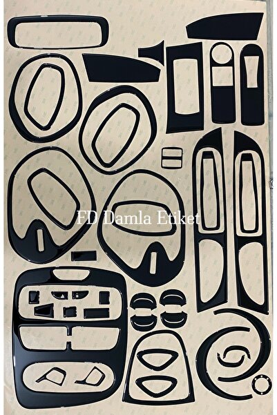 FD Damla Etiket رينو كليو 4 - توربيدو، وحدة التحكم، زخرفة، طلاء الماهوجني الص...