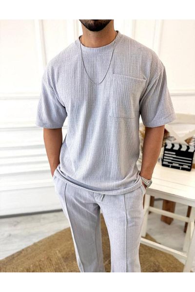 elkumoda Μπλουζάκι με ύφασμα που αναπνέει κατά του ιδρώτα, μπλουζάκι με λαιμόκοψη μεγάλου μεγέθους, μπλουζάκι με τσέπη
