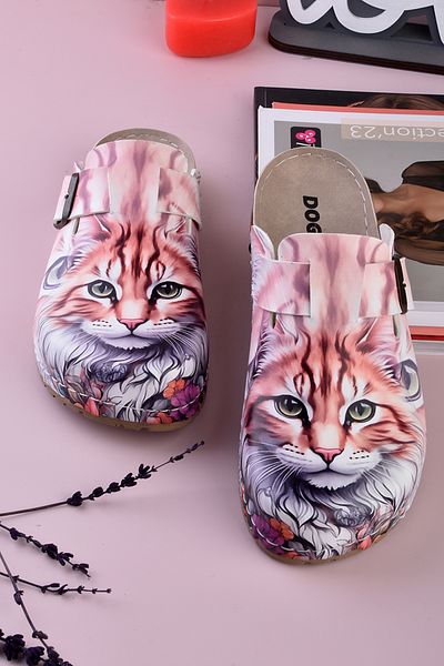 DOGİYE 8079 Παντόφλες Sabo Comfort με στάμπα Maine Coon Cat