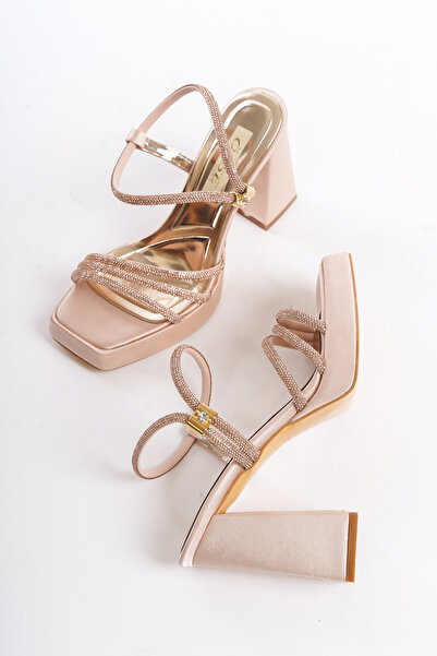 öz se shoes LAMİN MODEL ABİYE TOPUKLU AYAKKABI