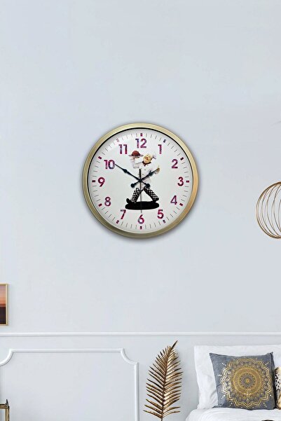 Kasva Concept هدية ساعة حائط مطبخ معدنية عتيقة مقاس 40 سم