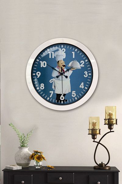 Kasva Concept Gift 36 cm White Metal Kitchen Wall Clock