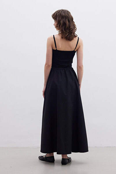 Manuka Fekete pamut bélésű szoknya