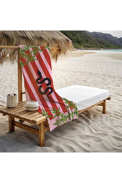 WALLHANG 75x150 cm Snake Patterned Beach Towel