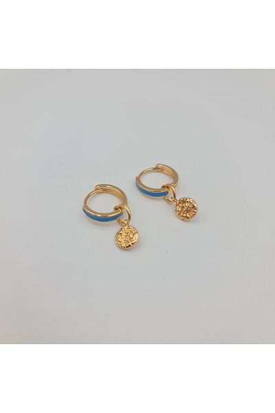 SE Jewellery Hoop Colored Blue Women's Earrings