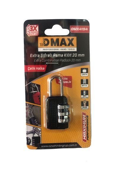 DMAX 20 MM Extra Combination Padlock