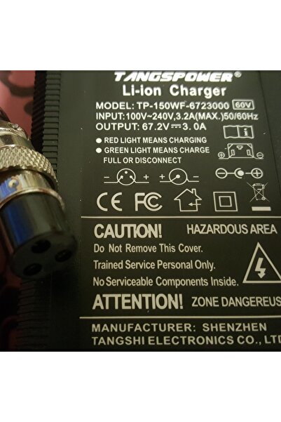 General Power 67.2V 3A 3 PİN ELEKTRİKLİ BİSİKLET ŞARJ ADAPTÖRÜ 67.2 VOLT 3 AM...