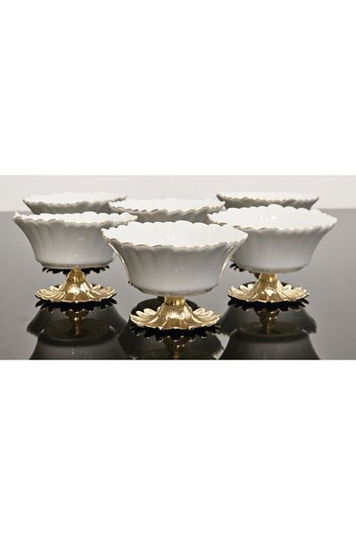 atabey home SHEDDING FOOT MINI PORCELAIN LOCUMITY & SOCKET 6-PIECE REAL GOLD SLIPPERS (LEASE READ THE DESCRIPTION)