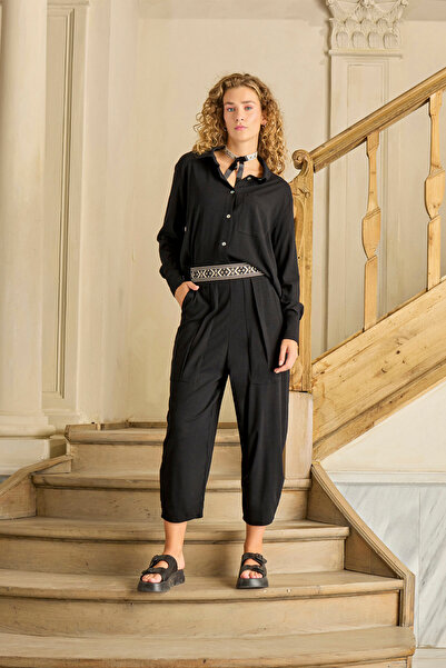 GİZZEY 21158 Buttoned and Comfortable Pants Set
