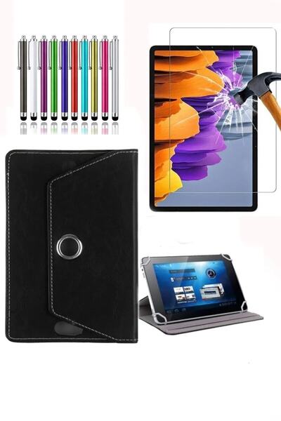 corcishop Honor Pad 9 12.1 inç 2024 Uyumlu Universal Dönerli Standlı Kılıf + ...