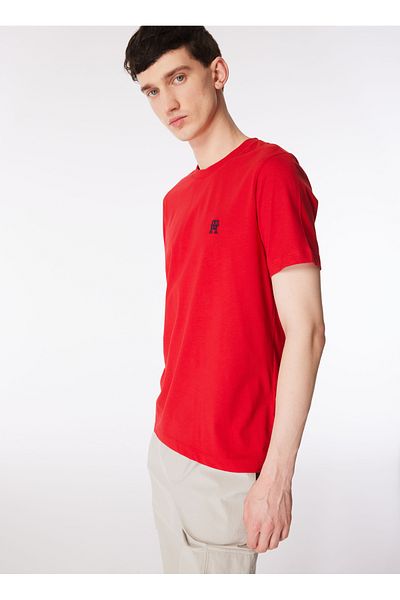 Tommy Hilfiger Crew Neck Red Men's T-Shirt Mw0Mw33987