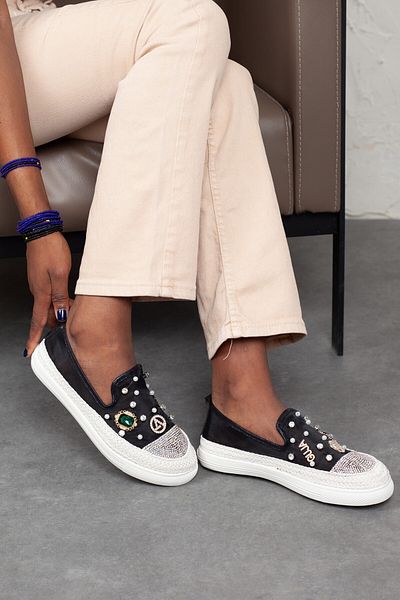 Adım Adım Women's Casual Mesh Shoes with Stone Detail