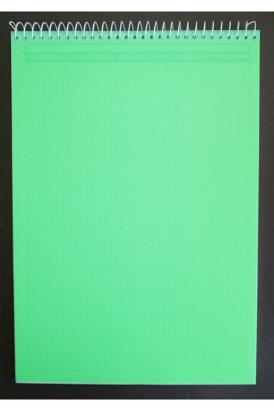 DEFTERSAN 100 Sheets Checkered A4 Memo Pad Plastic Cover
