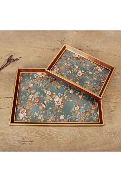 Housess 2'li Sunum ve Özel Günler Tepsisi Yüksek Çözünürlüklü Dijital Baskı D...