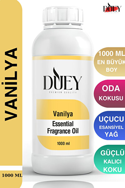 DUEY Vanilya Uçucu Yağ 1000 Ml Mum Esansı, Oda Kokusu, Hava Nemlendiricisi, Ç...