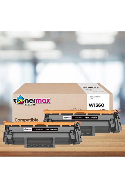 tonermax Hp Laserjet Mfp M236dw Muadil Toner - Çipli 2'li Paket 136a / W1360a
