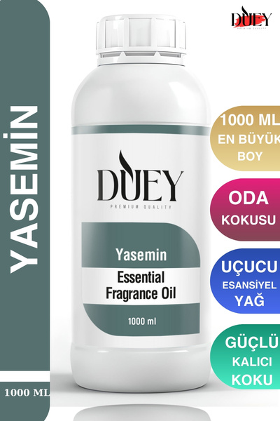 DUEY Yasemin Uçucu Yağ 1000 Ml Mum Esansı, Oda Kokusu, Hava Nemlendiricisi, Ç...