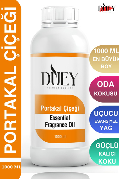 DUEY Portakal Çiçeği Uçucu Yağ 1000 Ml Mum Esansı, Oda Kokusu, Hava Nemlendir...
