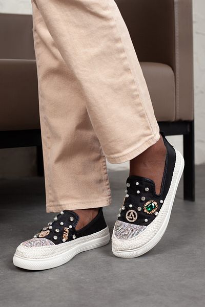 Adım Adım Women's Casual Mesh Shoes with Stone Detail