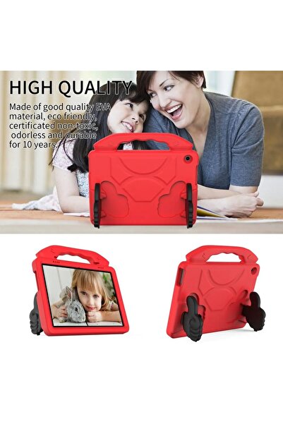 m.tk moveteck Samsung Galaxy Tab A9 8.7 inç SM-X110 Çocuklar İçin Tablet Kılıfı Standlı Like Renkli Silikon Kollu