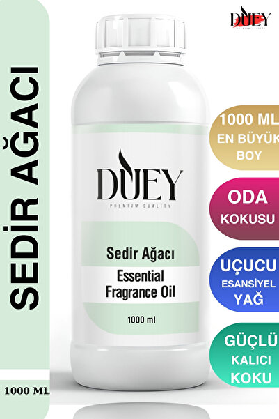 DUEY Sedir Ağacı Uçucu Yağ 1000 Ml Mum Esansı, Oda Kokusu, Hava Nemlendiricis...