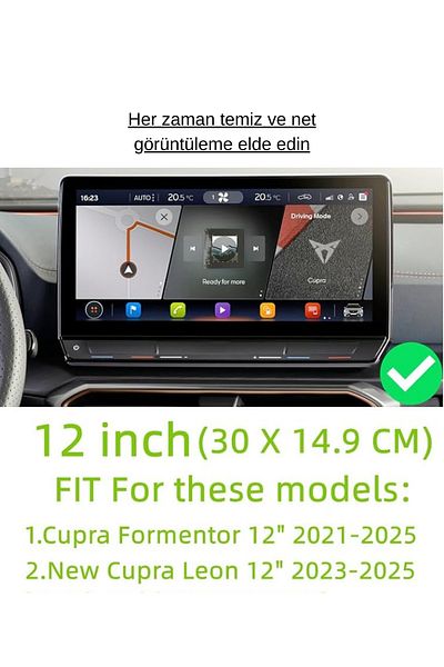 UniqAnatolia Seat Cupra Formentor 12 - Nano Screen Protector, Navigation Compatible 2021 2023