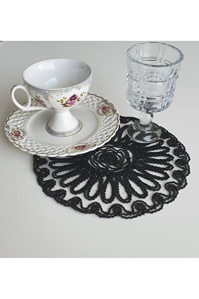 WENESSİ Gül Desen Anglez Kordon 6'lı Bardak Altlığı