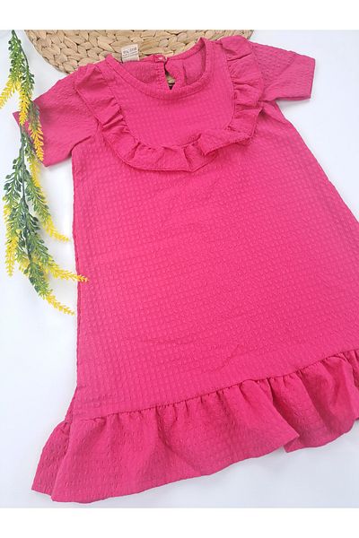Butik Rochie pentru fetiță Guler pentru bebeluși Vară Portocaliu Roz Opțiuni de culoare