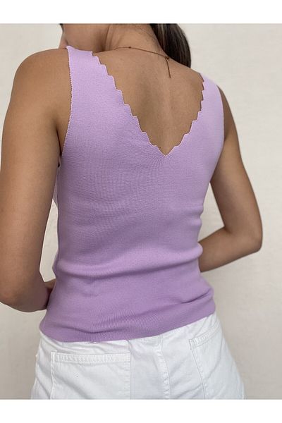 Jose Clothing Bluză de tricotaj pentru damă cu guler la scară - cu bretele