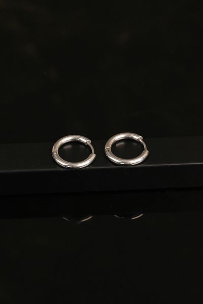 Jack Ferrero Men's Steel Colored Non-Throw Earrings