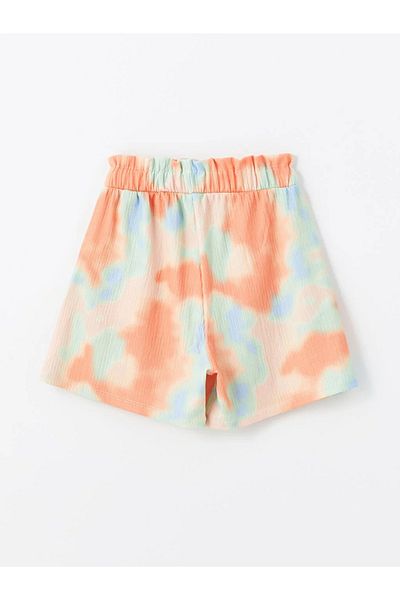 LC Waikiki LCW Kids Girl's Tie-Dye Patterned Elastic Waist Shorts
