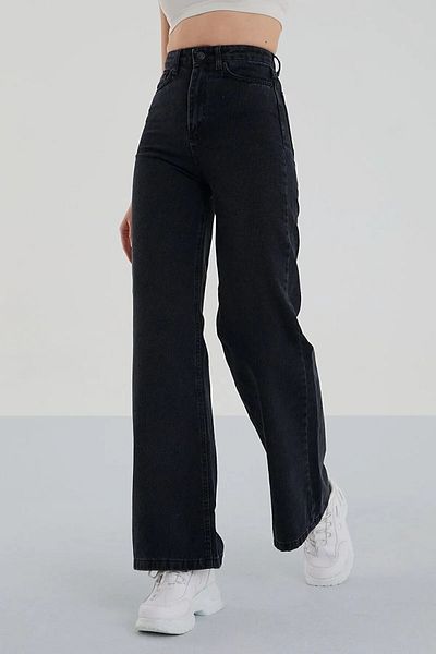 SHEVEGA Black Wide Leg Wide Leg Jeans Loose Trousers