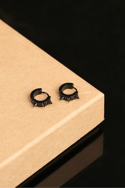 Jack Ferrero Men's Steel Colored Non-Throw Earrings