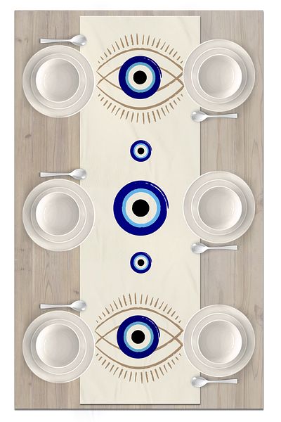Bertille Home Σειρά Evil Eye 140x40 cm Digital Printed Runner (Evil Eye)