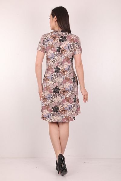 Wild Love Leaf Patterned Buttoned Women's Dress