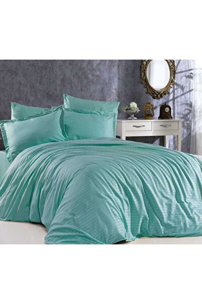 Gasel Home 5 Star Luxury Hotel Type Double Elastic Striped Cotton Satin Beddi...