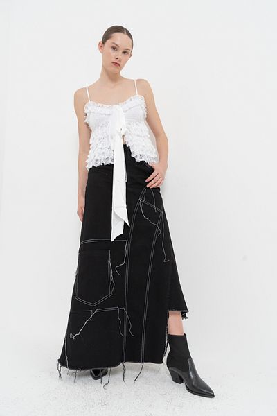 Kikiriki Piece Comfortable Cut Denim Skirt