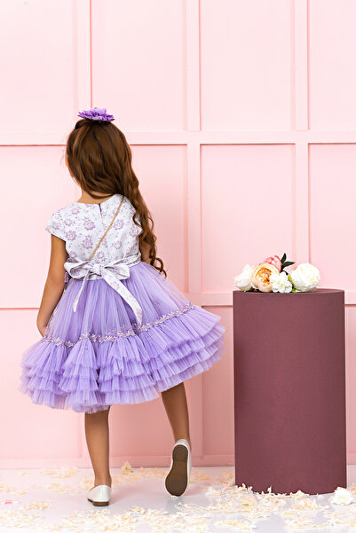 SÜSLÜ PİNK KİDS KIZ ÇOCUK TÜLLÜ ELBİSE