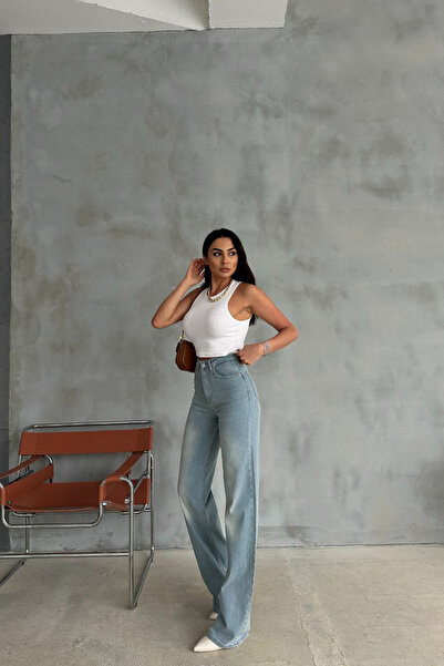 Neşeli Butik γυναικείο τζιν palazzo lycra NBR002