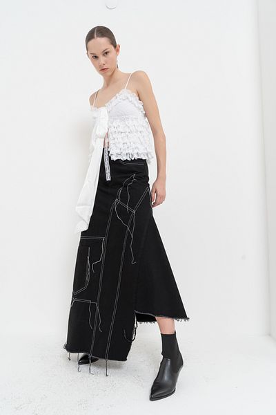 Kikiriki Piece Comfortable Cut Denim Skirt