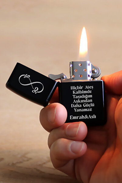 İŞTE BU Kişiye Özel İsimli ve Yazılı Benzinli Zippo Çakmak