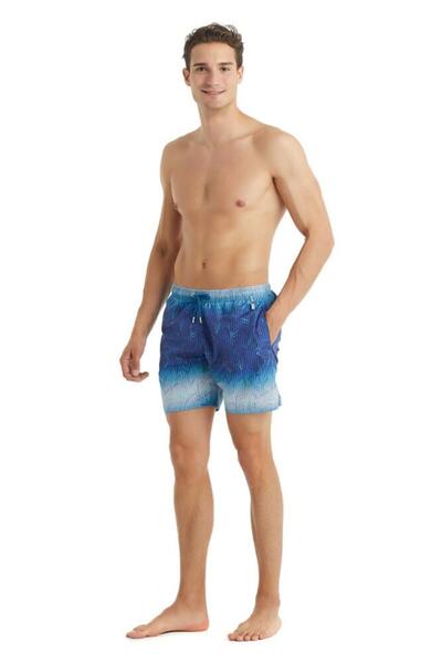 Blackspade Ανδρικό μοτίβο μπλε σορτς μαγιό C8T1N4O01