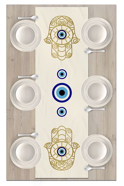 Bertille Home Σειρά Evil Eye 140x40 cm Digital Printed Runner (Evil Eye)