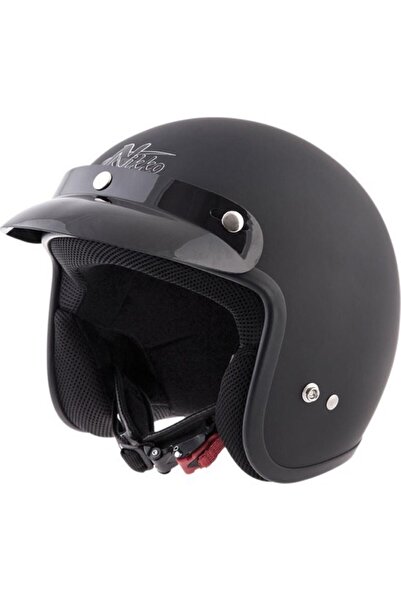 Genel Markalar NİKKO N313 TEREKLİ YARIM KASK MAT SİYAH L