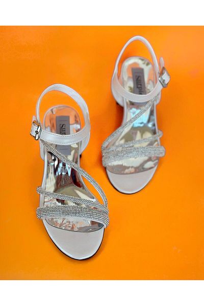 Surpie Shoes Children's Heeled Shoes - Stone Detailed