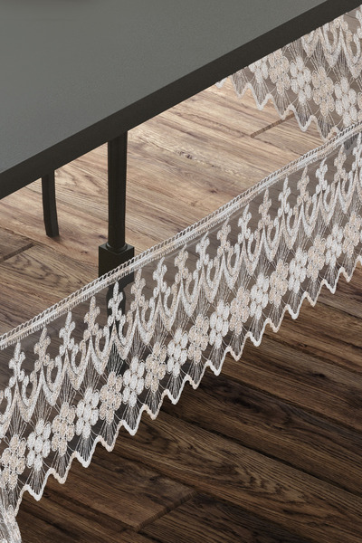 starlet home collection Yonca Şeffaf Silikon Fransız Dantelli Masa Örtüsü
